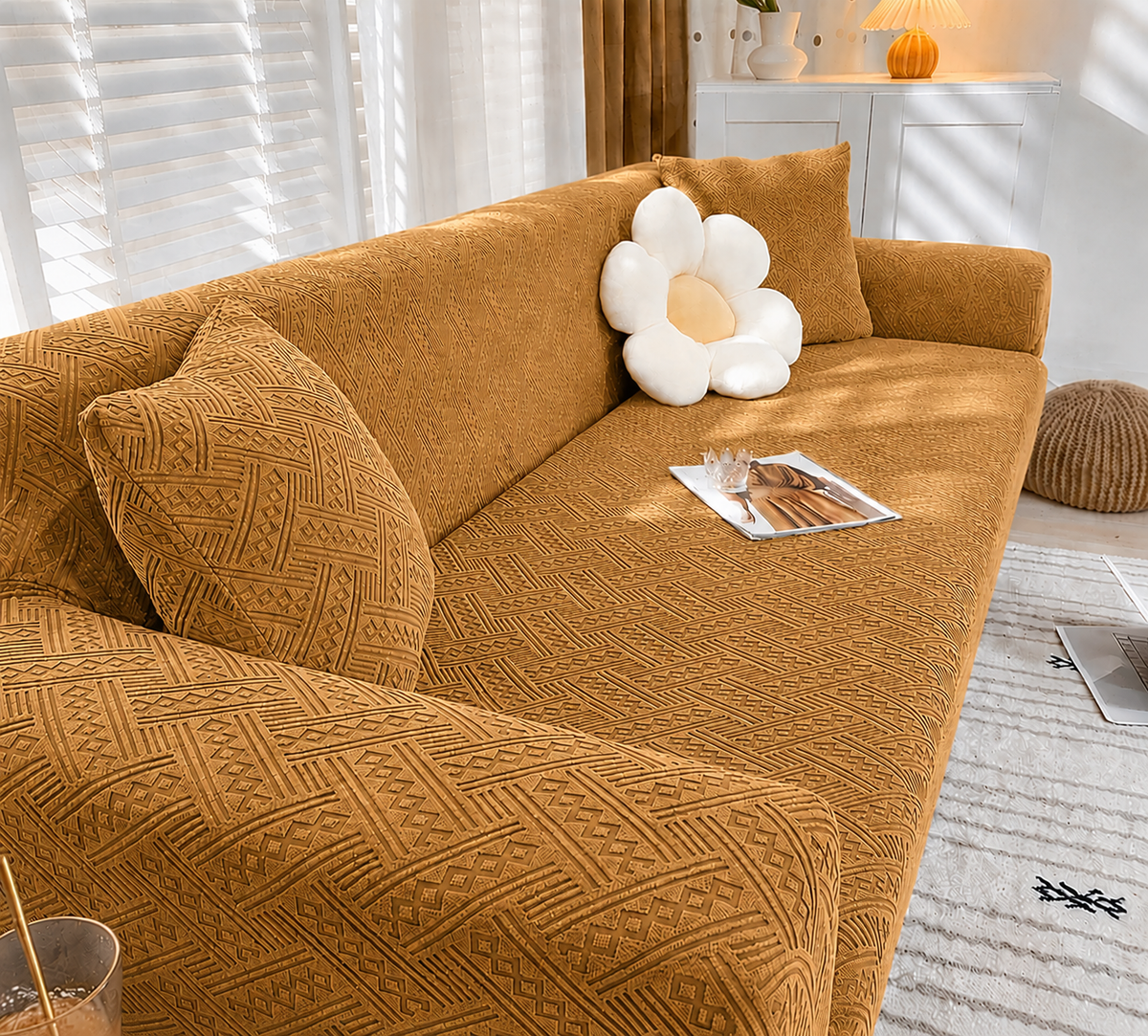 New Royal Wave Sofa Cover