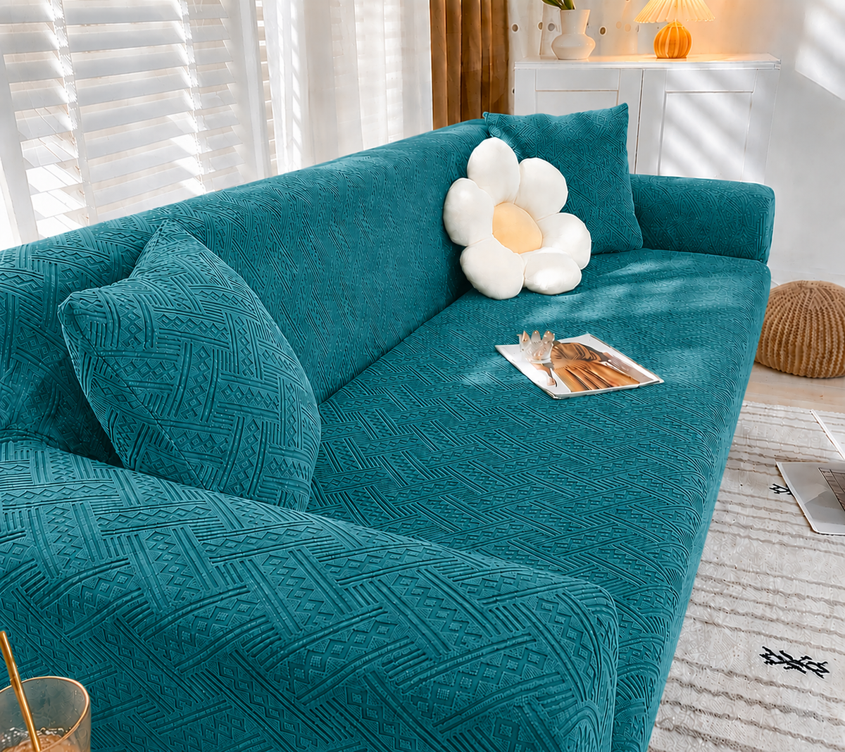 New Royal Wave Sofa Cover