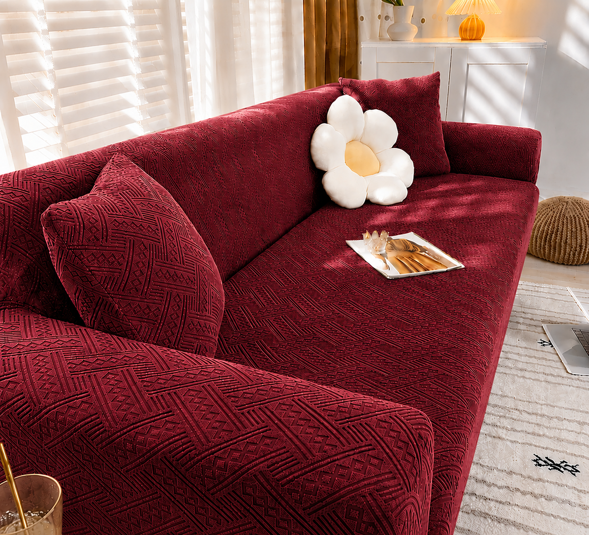 New Royal Wave Sofa Cover