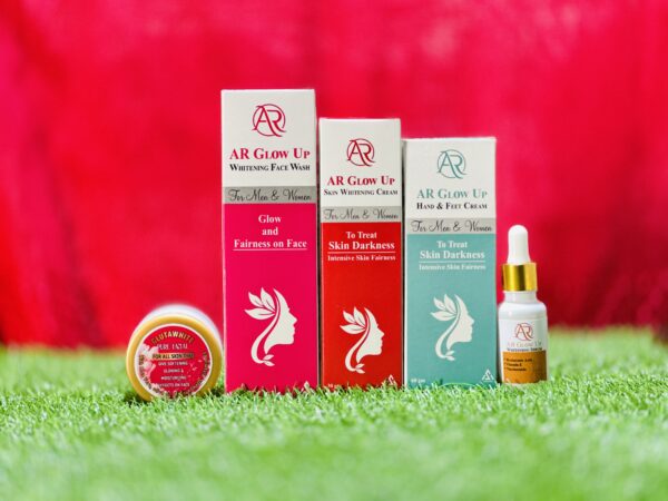 AR Glow Up Serum+Whitening Cream+Whitening Facewash+Hand Feet Cream+Facial for men & women