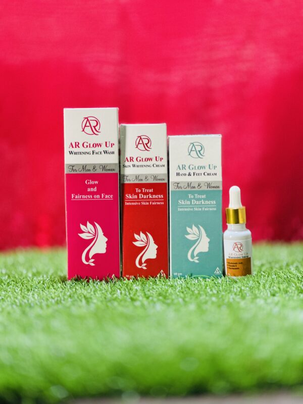 AR Glow Up Serum+Whitening Cream+Whitening Facewash+Hand Feet Cream+Facial for men & women - Image 3